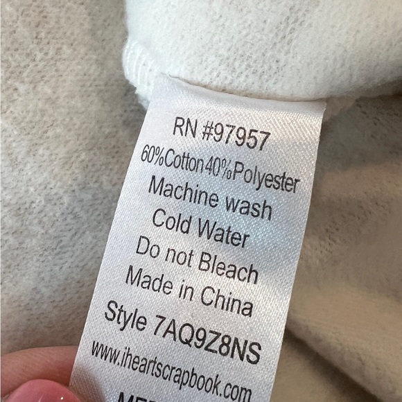 Scrapbook Striped Hoodie with Floral Accents - Picture 9 of 9